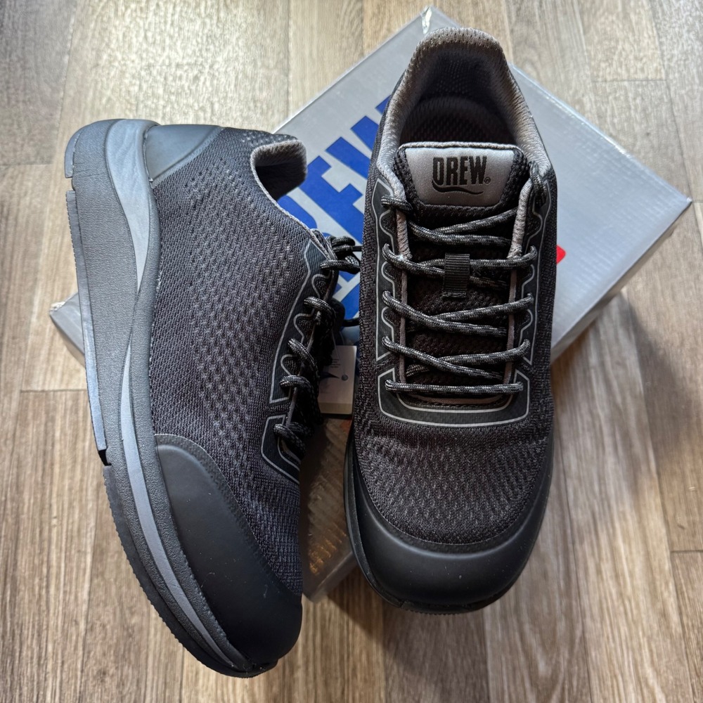 Drew Champ Sneakers Men 9.5 M Black Mesh Combo Slip Resistant Athletic Shoes